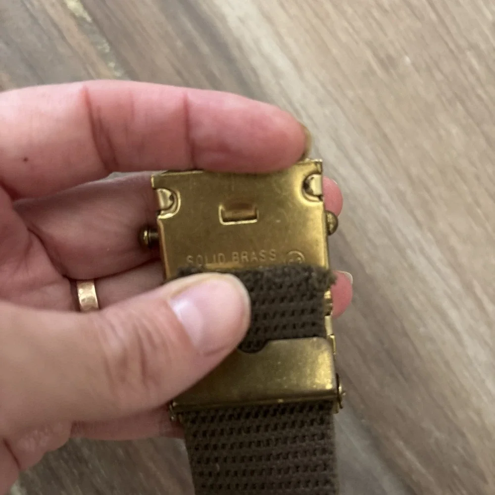 Vintage Boy Scout Belt Memorabilia Uniform Adjustable Cloth Brass Buckle 48 Inch